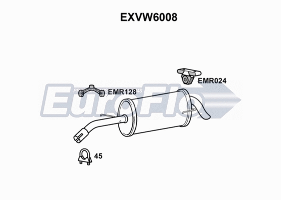 Rear Muffler (EXVW6008)