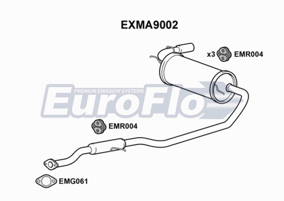 Centre/Rear Muffler (EXMA9002)