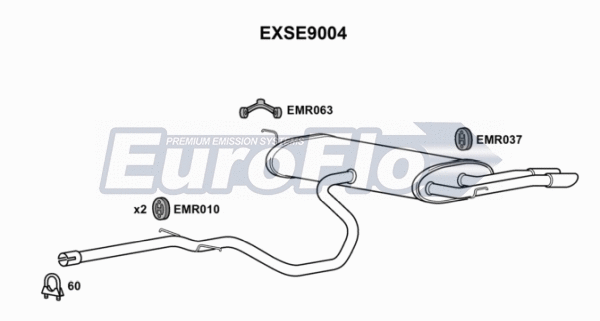 Centre/Rear Muffler (EXSE9004)