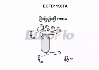 Catalytic Converter (ECFD1150TA)