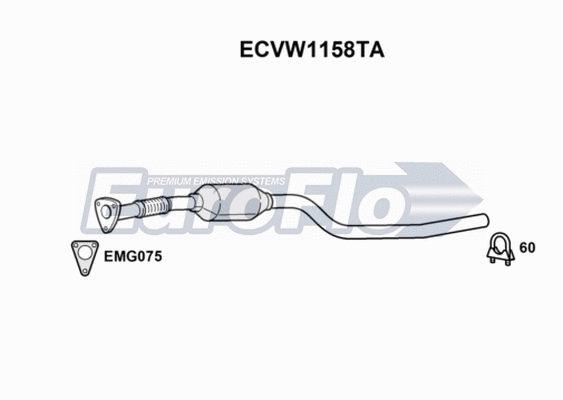 Catalytic Converter (ECVW1158TA)