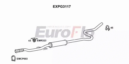 Centre Muffler (EXPG3117)
