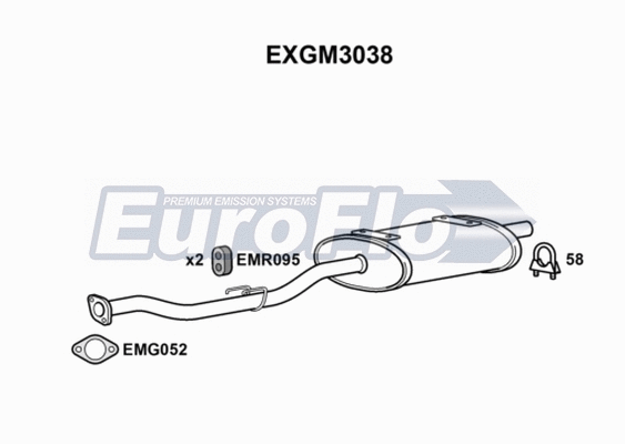 Centre Muffler (EXGM3038)