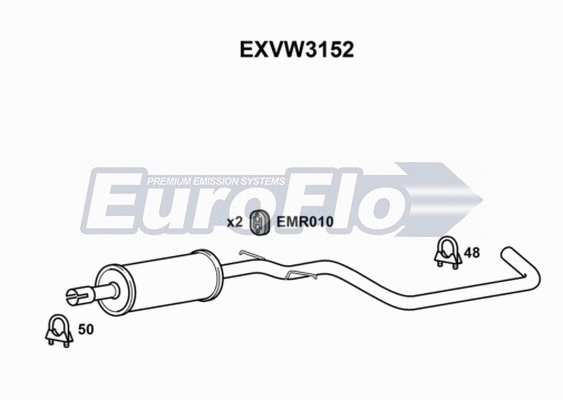 Centre Muffler (EXVW3152)