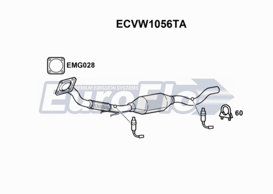 Catalytic Converter (ECVW1056TA)