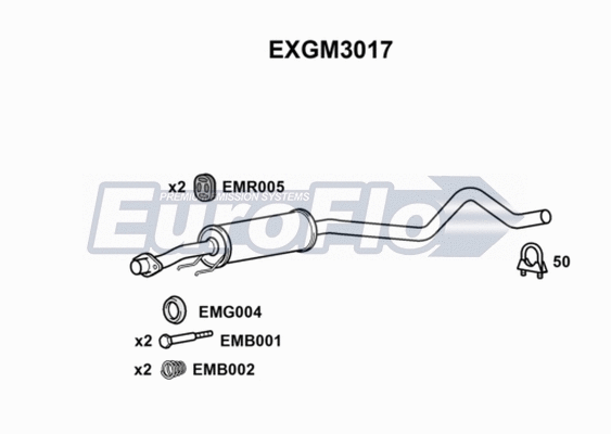 Centre Muffler (EXGM3017)