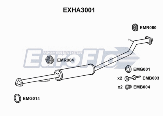 Centre Muffler (EXHA3001)