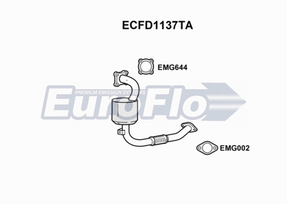 Catalytic Converter (ECFD1137TA)