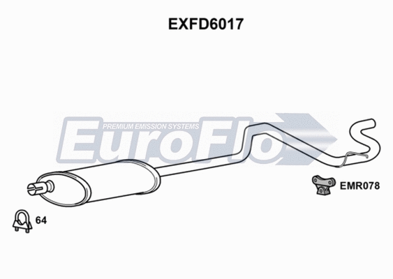 Rear Muffler (EXFD6017)
