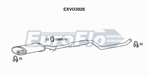 Centre Muffler (EXVO3026)