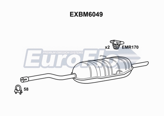 Rear Muffler (EXBM6049)