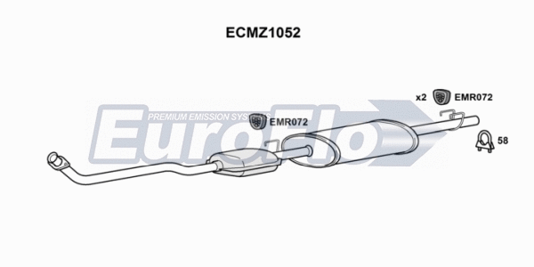 Catalytic Converter (ECMZ1052)