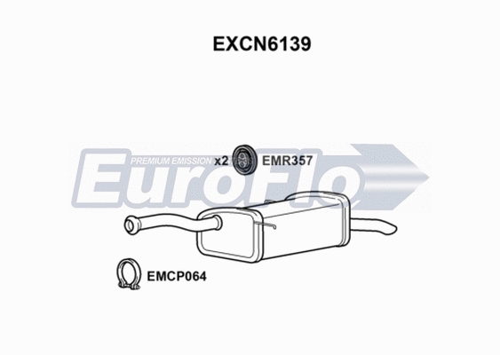 Rear Muffler (EXCN6139)
