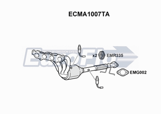 Catalytic Converter (ECMA1007TA)
