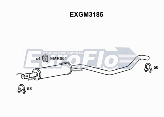 Centre Muffler (EXGM3185)