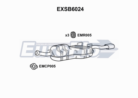 Rear Muffler (EXSB6024)