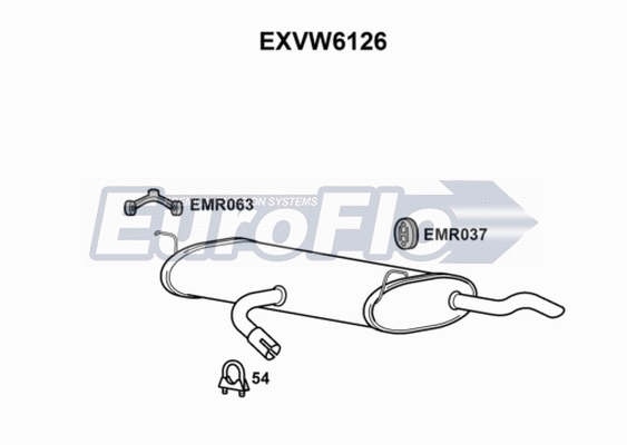 Rear Muffler (EXVW6126)