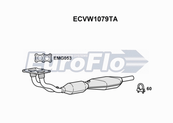 Catalytic Converter (ECVW1079TA)
