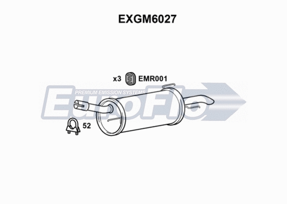Rear Muffler (EXGM6027)