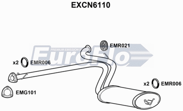 Rear Muffler (EXCN6110)