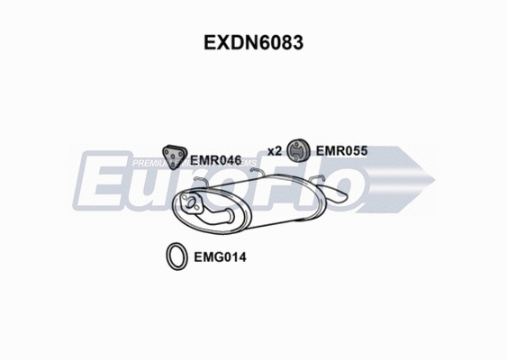 Rear Muffler (EXDN6083)