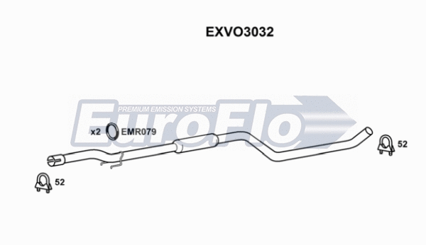Centre Muffler (EXVO3032)