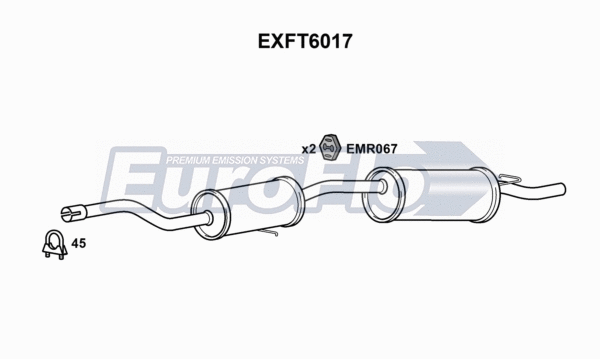 Rear Muffler (EXFT6017)