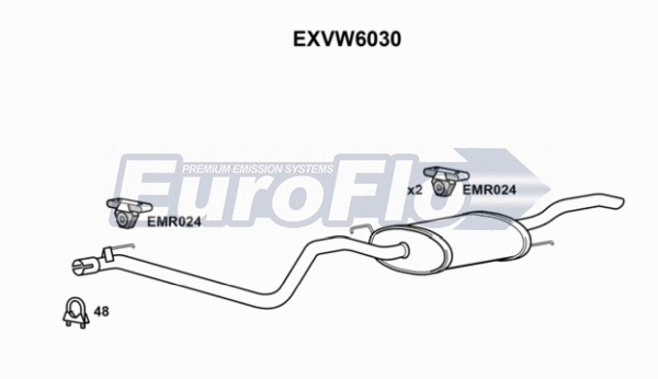 Rear Muffler (EXVW6030)