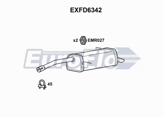 Rear Muffler (EXFD6342)