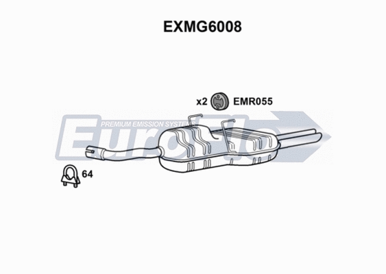Rear Muffler (EXMG6008)