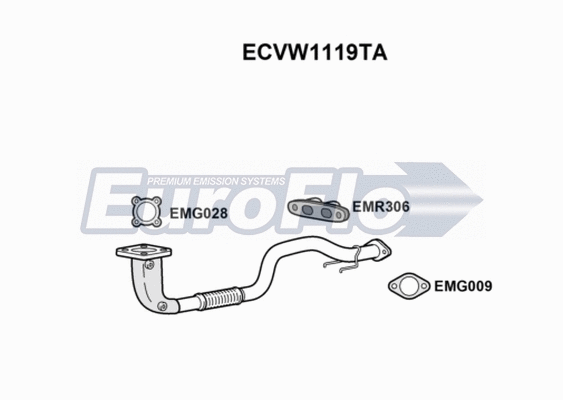 Catalytic Converter (ECVW1119TA)