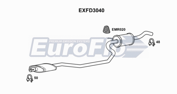 Centre Muffler (EXFD3040)