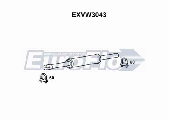 Centre Muffler (EXVW3043)