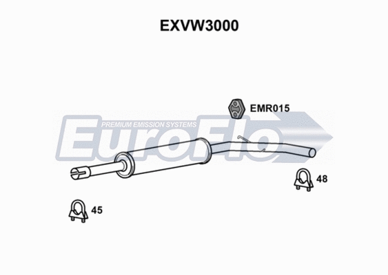 Centre Muffler (EXVW3000)