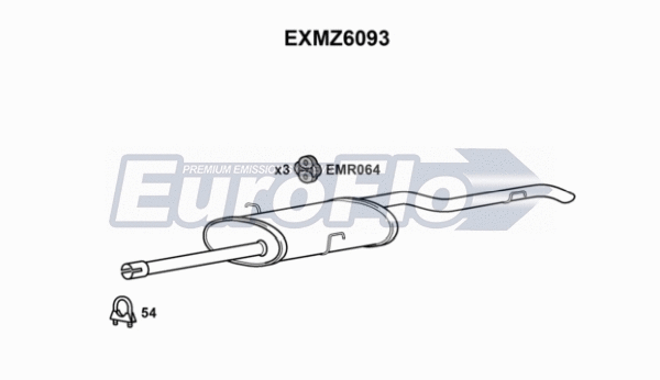 Rear Muffler (EXMZ6093)