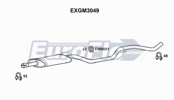 Centre Muffler (EXGM3049)