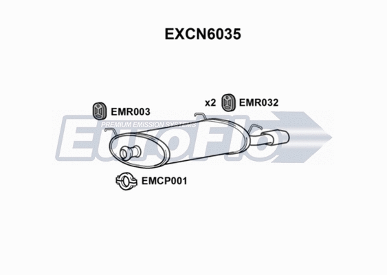 Rear Muffler (EXCN6035)