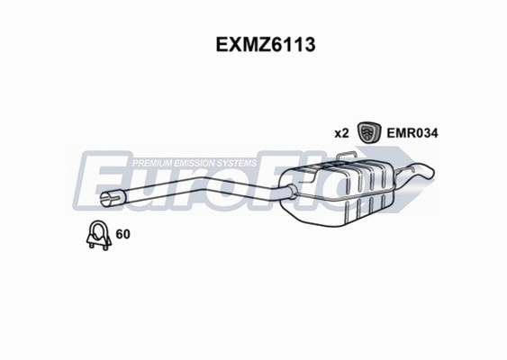Rear Muffler (EXMZ6113)