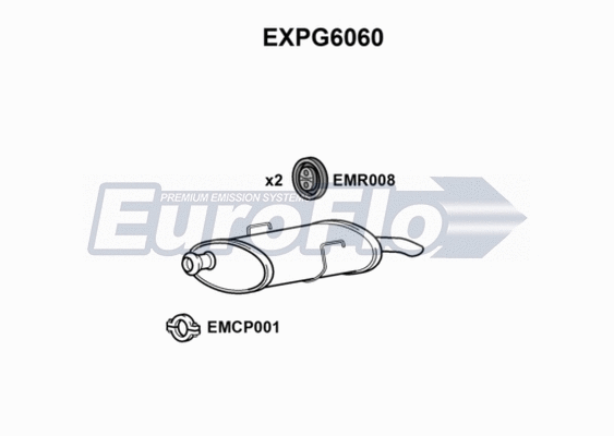 Rear Muffler (EXPG6060)