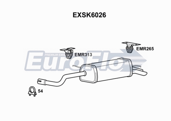 Rear Muffler (EXSK6026)