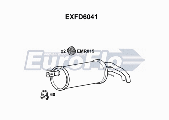 Rear Muffler (EXFD6041)