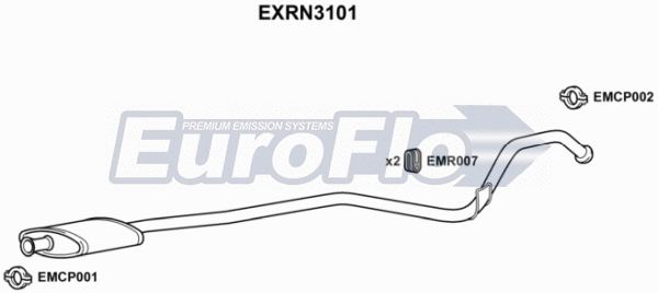 Centre Muffler (EXRN3101)