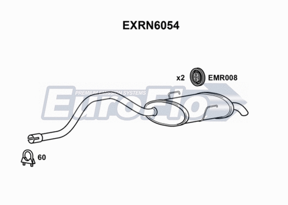 Rear Muffler (EXRN6054)