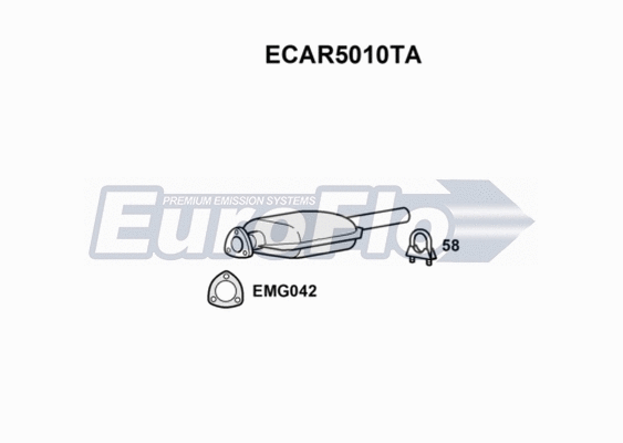 Catalytic Converter (ECAR5010TA)