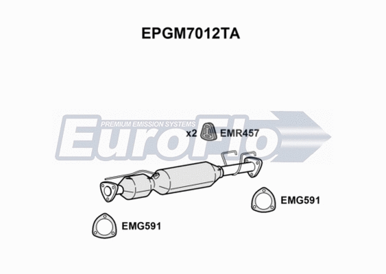 Soot/Particulate Filter, exhaust system (EPGM7012TA)