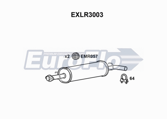 Centre Muffler (EXLR3003)