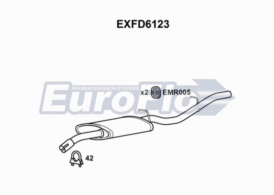 Rear Muffler (EXFD6123)