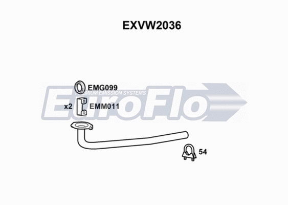 Exhaust Pipe (EXVW2036)