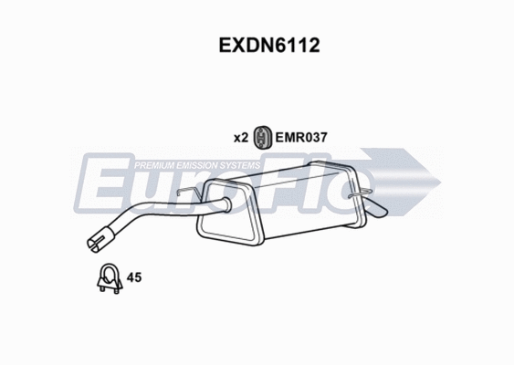 Rear Muffler (EXDN6112)