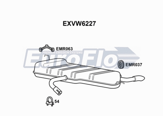 Rear Muffler (EXVW6227)